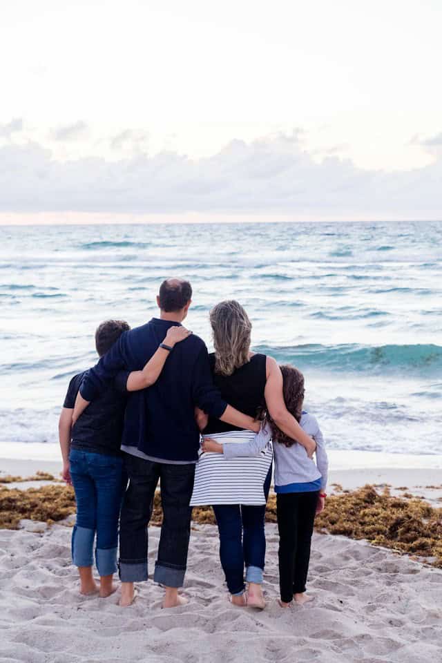 Family Trip on a Beach