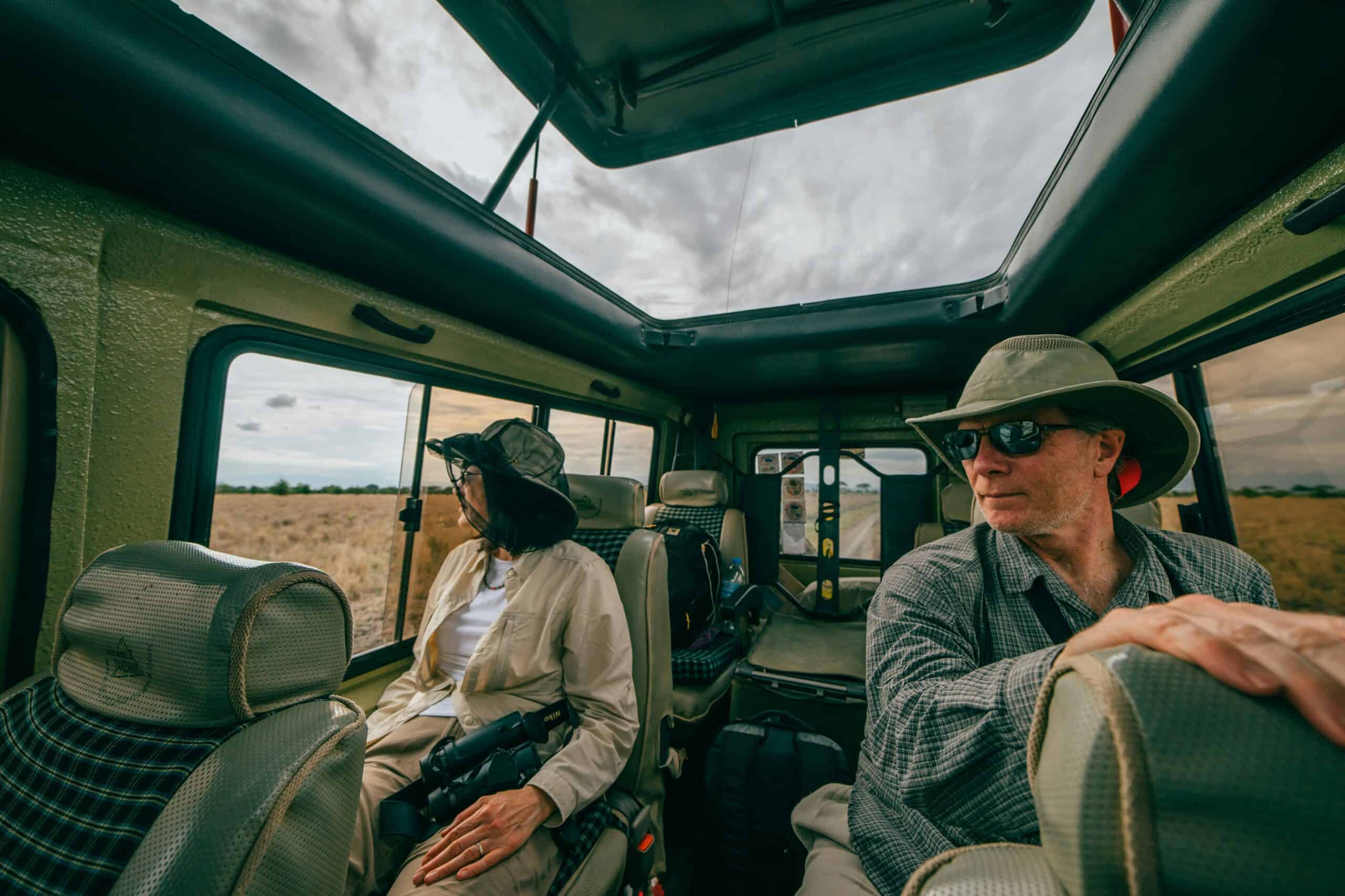 Inside a Safari Vehicle during a Game Drive