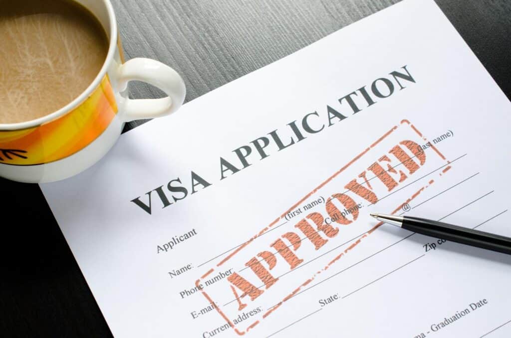 Visa application approved